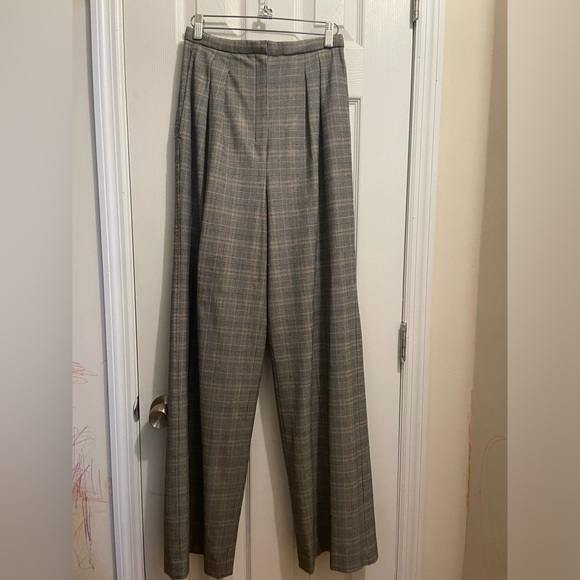 Babaton Classic Gray Plaid Women's pant - Picture 3 of 5